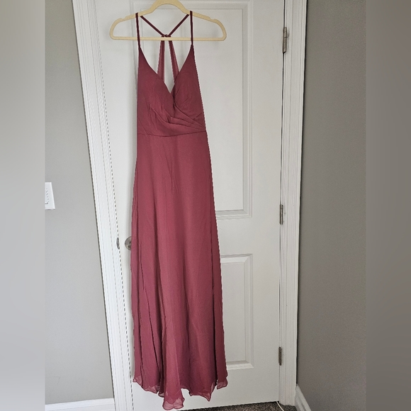 Azazie Desert Rose Davis Dress Bridesmaid Prom Graduation Dress - Picture 2 of 5